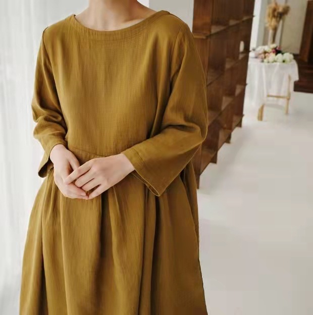 Ladies Summer Long Casual Cotton Dress