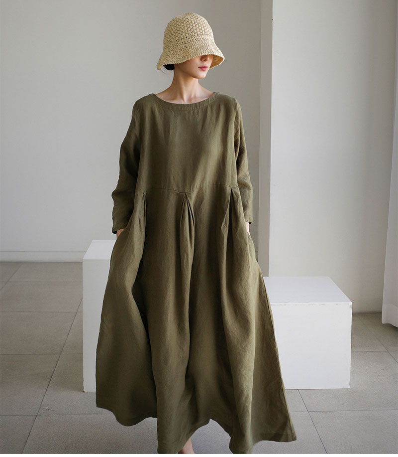 Ladies Summer Long Casual Cotton Dress