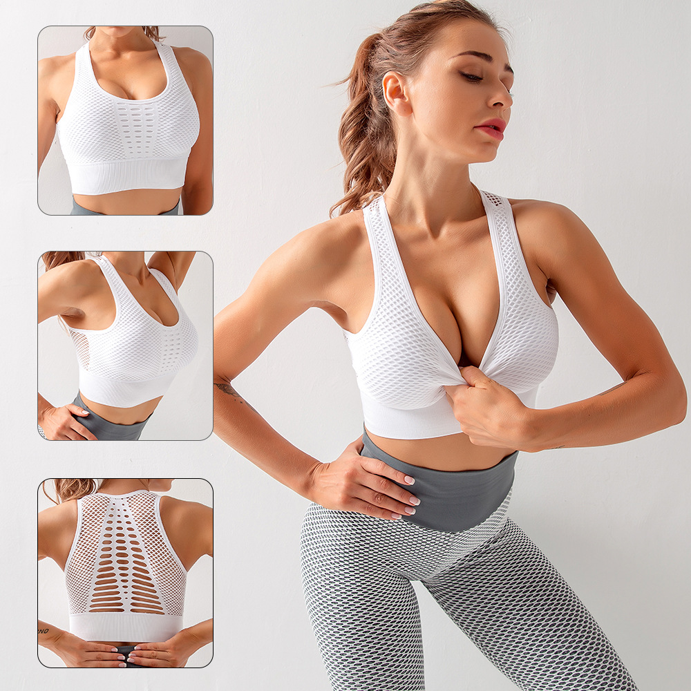 🔥Seamless Low Support Cutout Patchwork Yoga Sports Bra