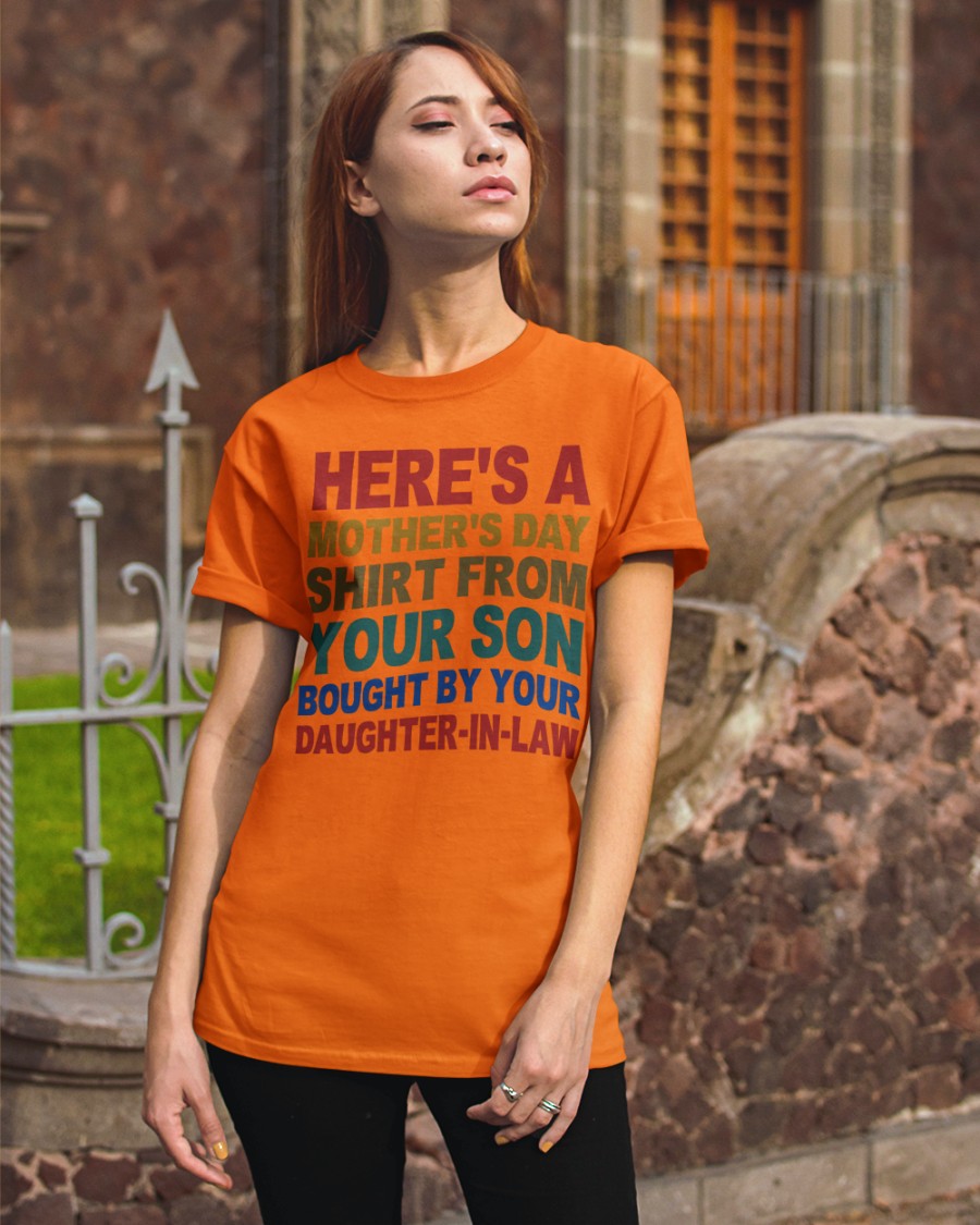 🎁Here's A Mother's Day Shirt From Your Son - Best Gift For Mom Classic T-Shirt🔥