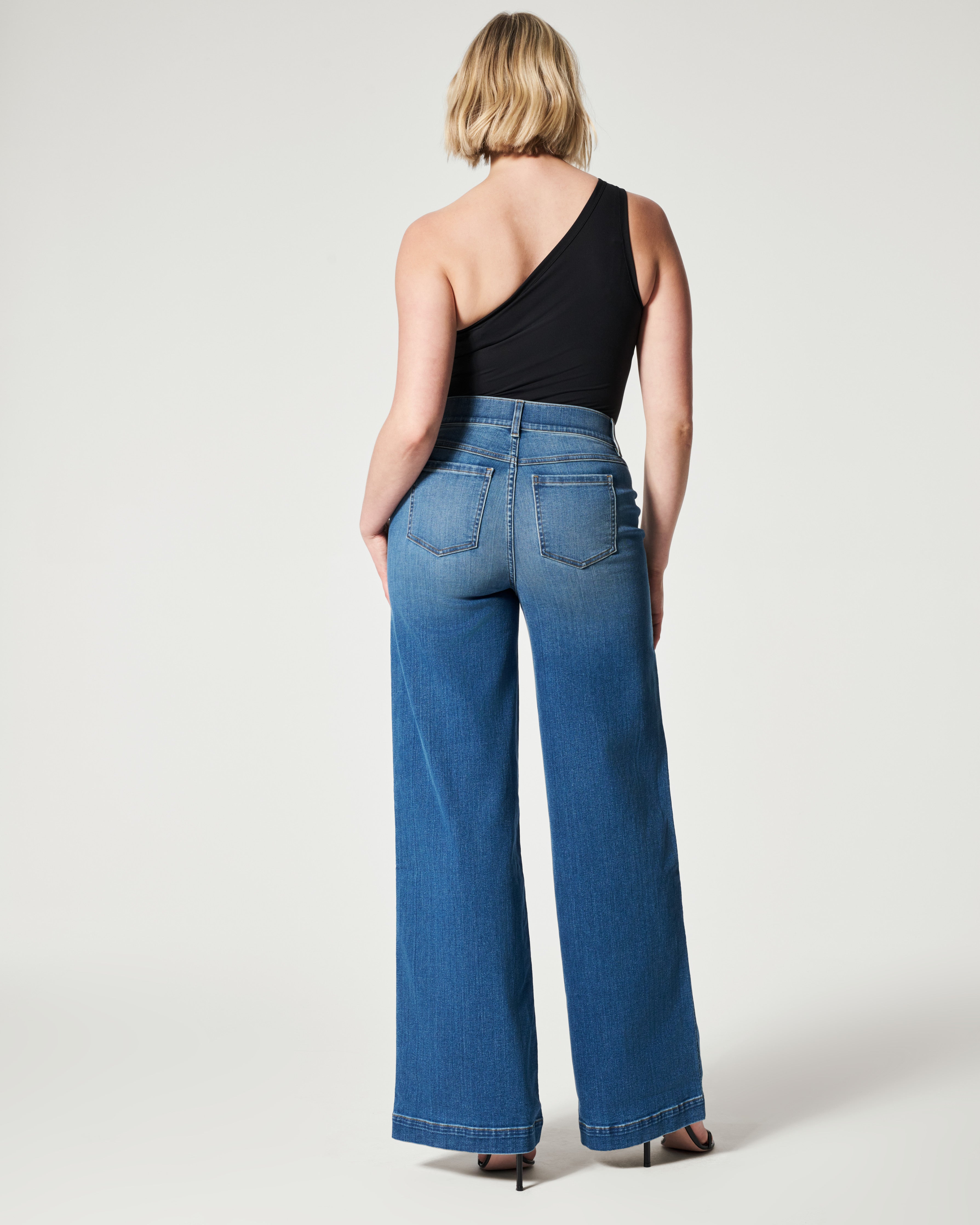 👖NEW SEAMED FRONT WIDE LEG JEANS