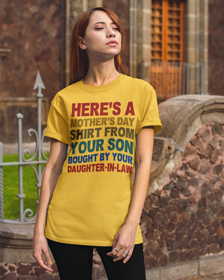 🎁Here's A Mother's Day Shirt From Your Son - Best Gift For Mom Classic T-Shirt🔥