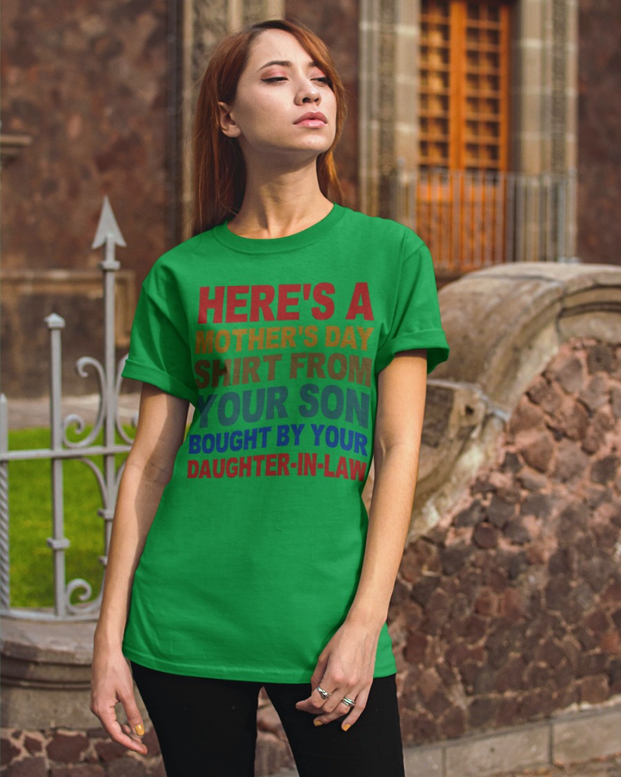 🎁Here's A Mother's Day Shirt From Your Son - Best Gift For Mom Classic T-Shirt🔥