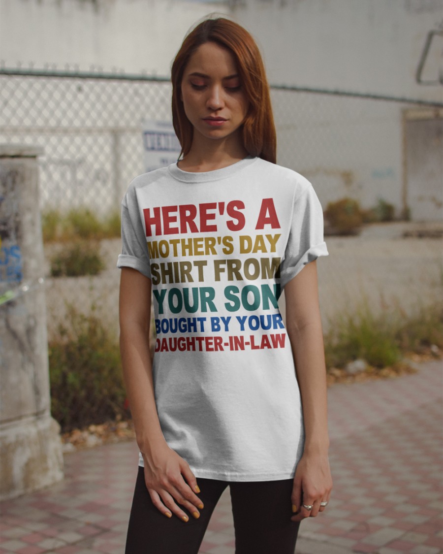 🎁Here's A Mother's Day Shirt From Your Son - Best Gift For Mom Classic T-Shirt🔥