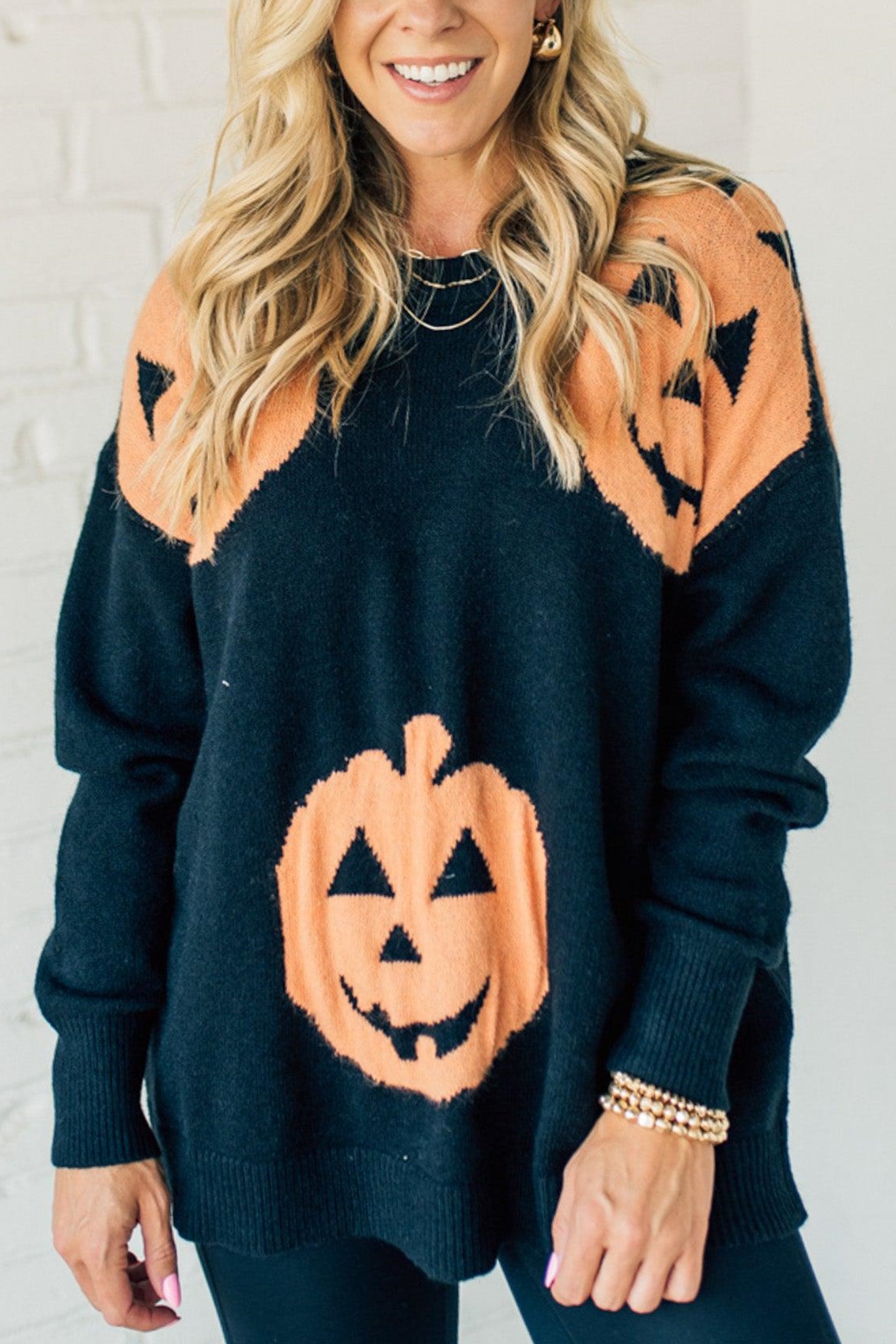 ✨Halloween Sale 50% Off - Oversized Pumpkin Sweater (Buy 2 Free Shipping)