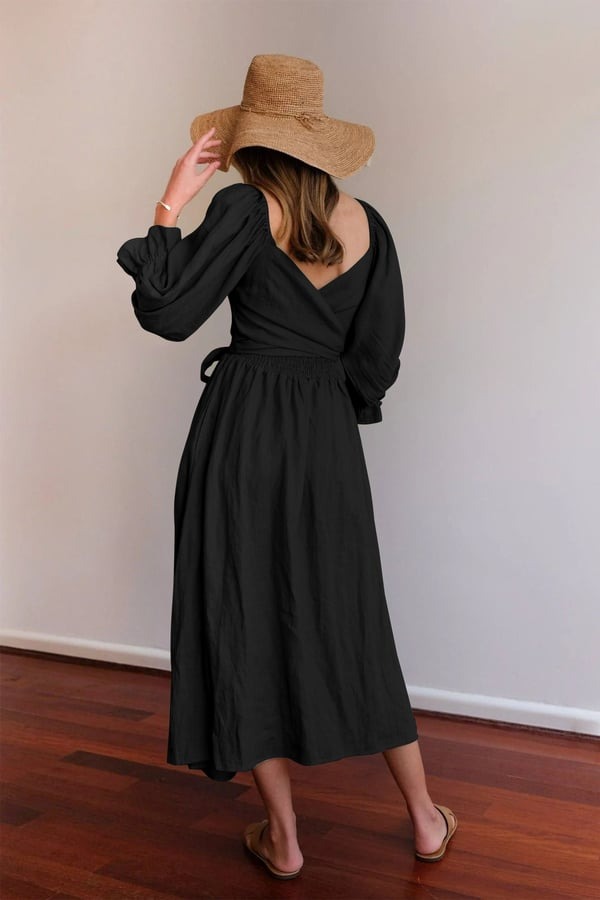 🏖️FRENCH RUFFLED LANTERN SLEEVES MULTI-WEAR DRESS🔥HOT SALE 50% OFF