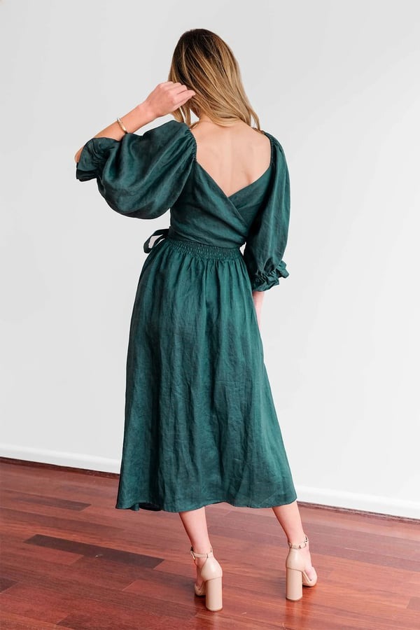 🏖️FRENCH RUFFLED LANTERN SLEEVES MULTI-WEAR DRESS🔥HOT SALE 50% OFF
