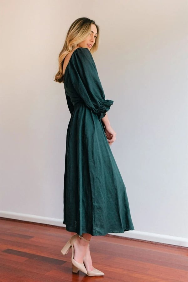 🏖️FRENCH RUFFLED LANTERN SLEEVES MULTI-WEAR DRESS🔥HOT SALE 50% OFF