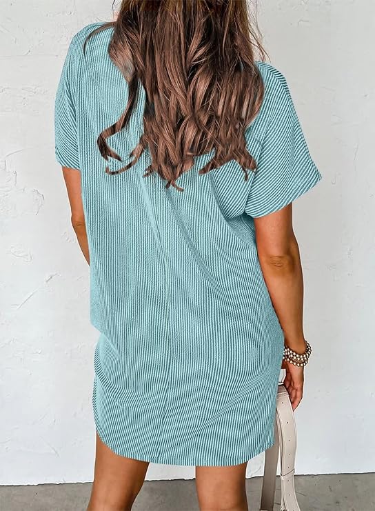 2024 NEW Effortless Chic Ribbed Knit Dress(Buy 2 Free Shipping)