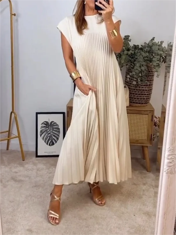 Women's Pleated Simple Elegant Dress(Buy 2 Free Shipping)