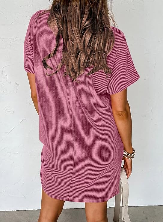 2024 NEW Effortless Chic Ribbed Knit Dress(Buy 2 Free Shipping)