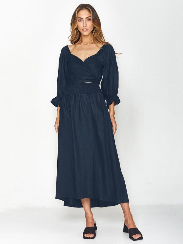 🏖️FRENCH RUFFLED LANTERN SLEEVES MULTI-WEAR DRESS🔥HOT SALE 50% OFF