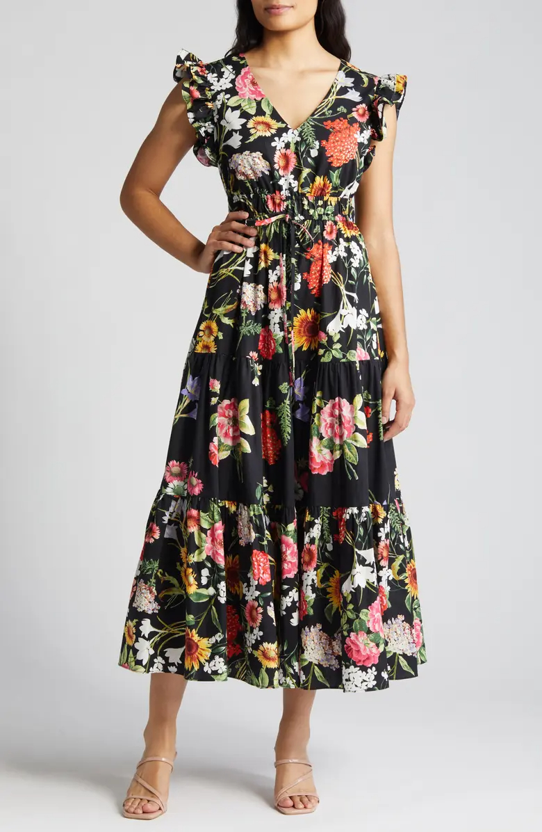 FLORAL TIERED COTTON MAXI DRESS👗(BUY 2 FREE SHIPPING)