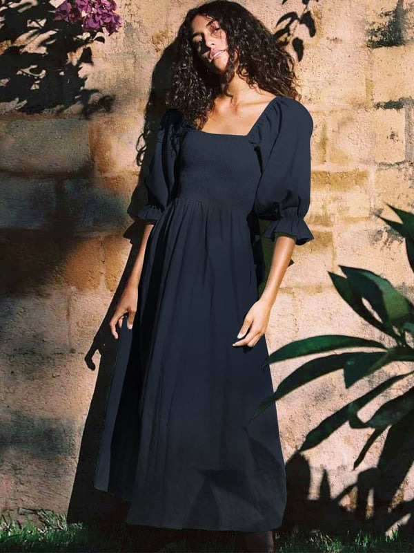 🏖️FRENCH RUFFLED LANTERN SLEEVES MULTI-WEAR DRESS🔥HOT SALE 50% OFF