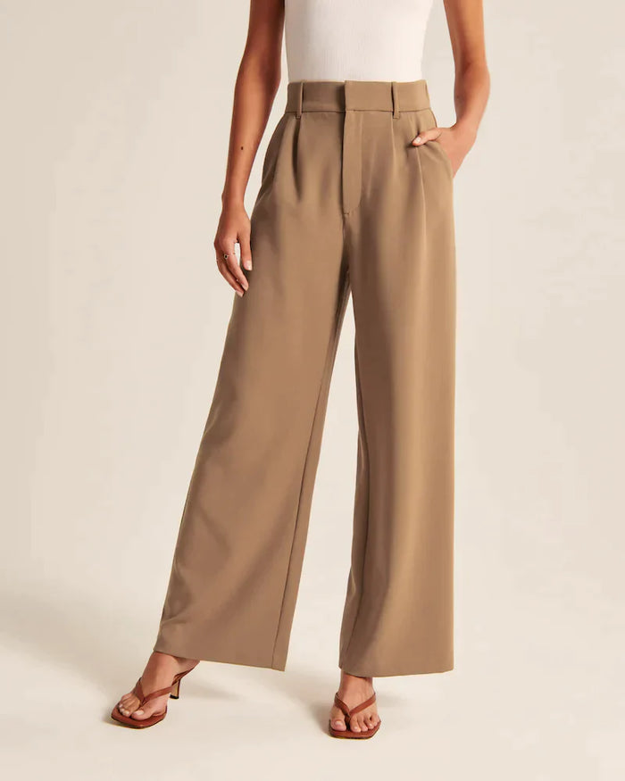 Wide-Leg Tailored Pants