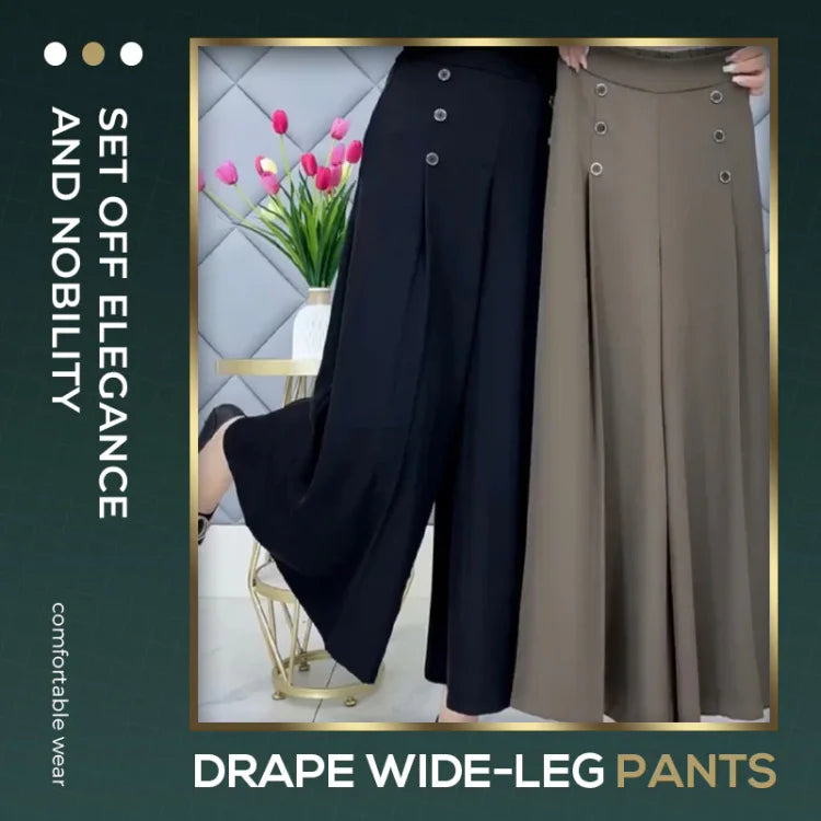 [Comfy and Slim] Stylish Pleated Wide-leg Pants