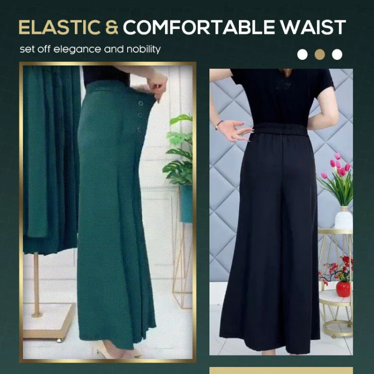 [Comfy and Slim] Stylish Pleated Wide-leg Pants