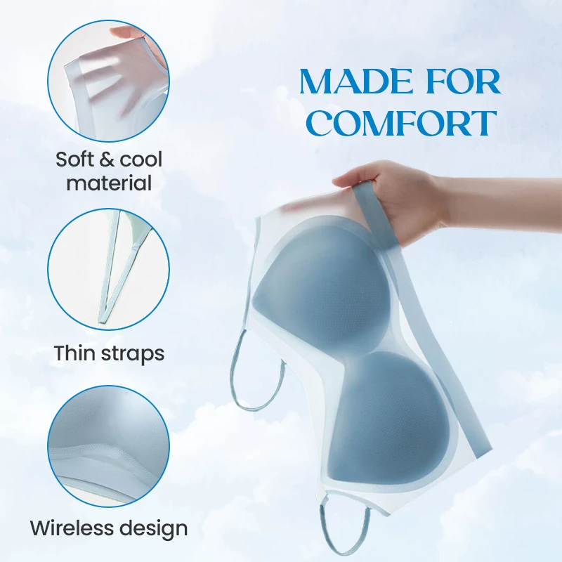 Summer seamless ultra-thin plus size ice silk comfort bra