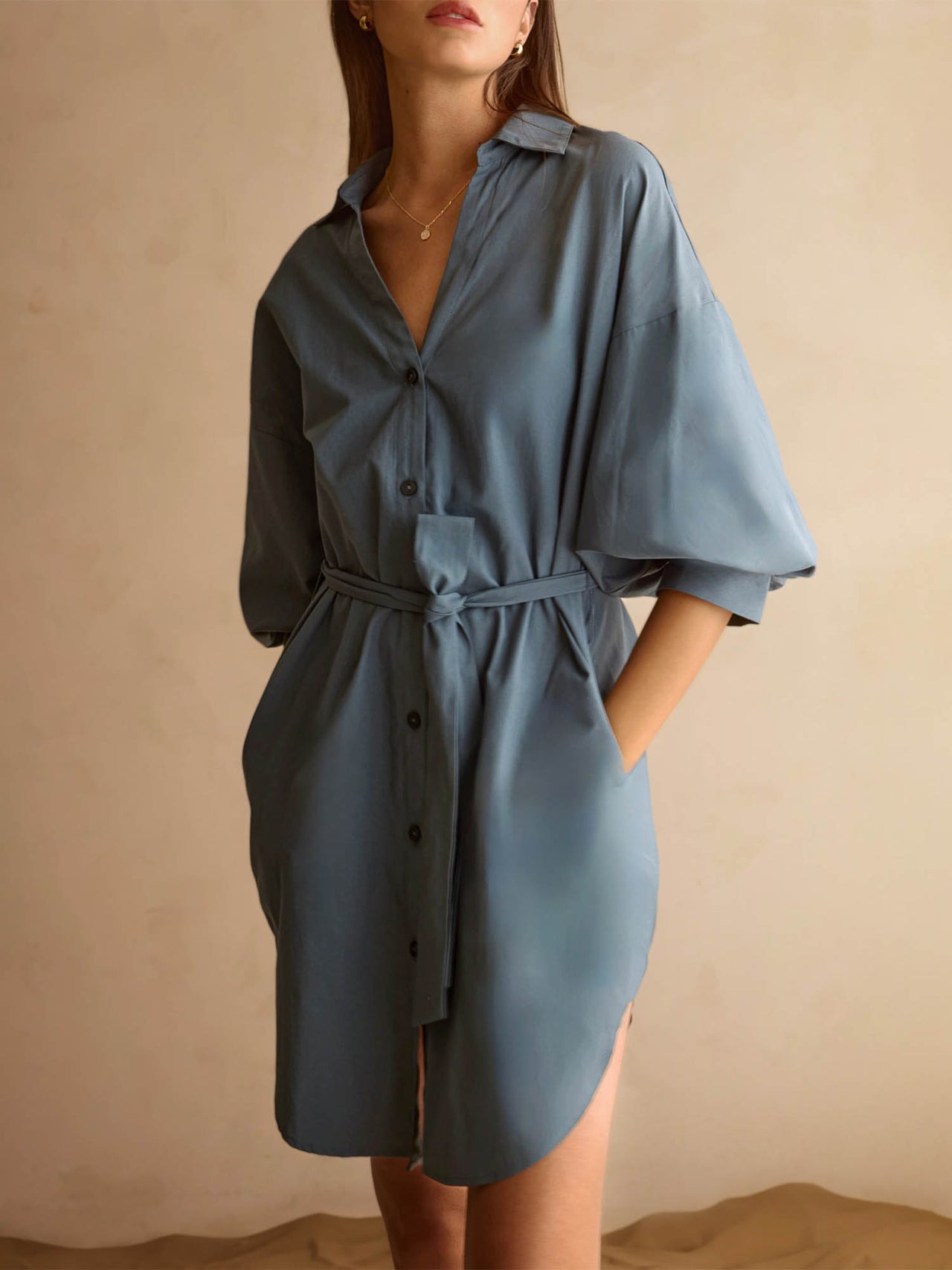 Shirt Belted Dress