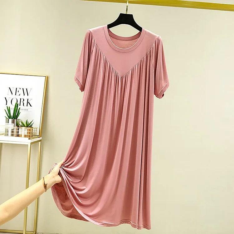🔥LAST DAY 50% OFF 🔥Super Soft Comfortable Short Sleeve Loose Pajama Dress