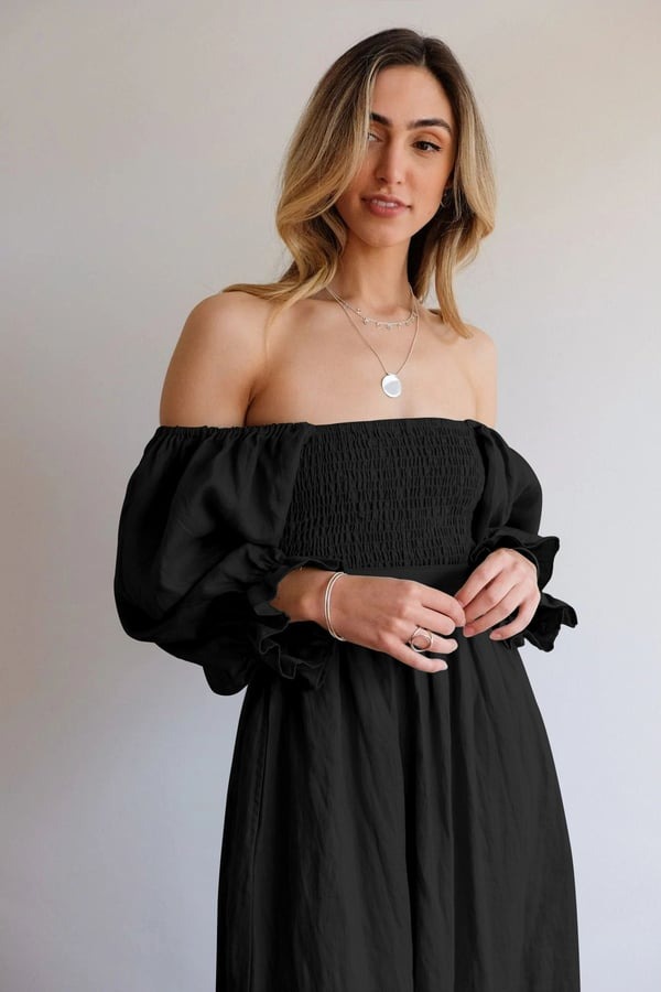 🏖️FRENCH RUFFLED LANTERN SLEEVES MULTI-WEAR DRESS🔥HOT SALE 50% OFF