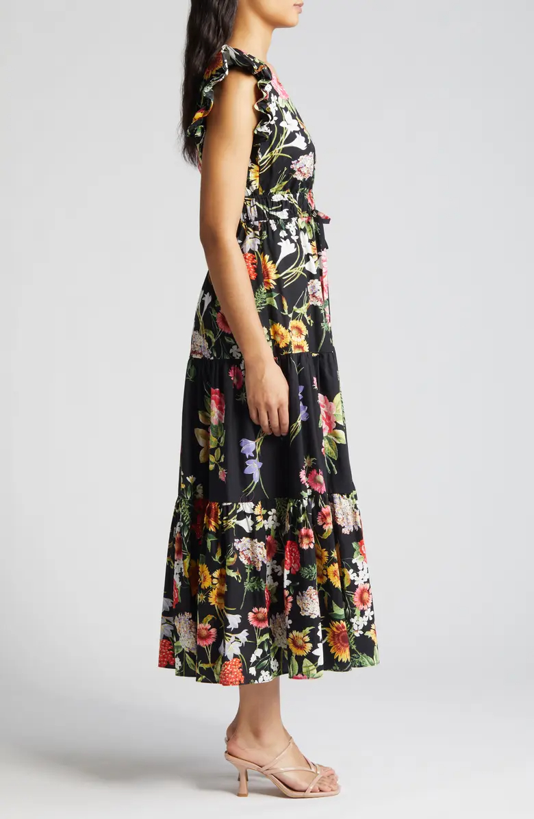 FLORAL TIERED COTTON MAXI DRESS👗(BUY 2 FREE SHIPPING)