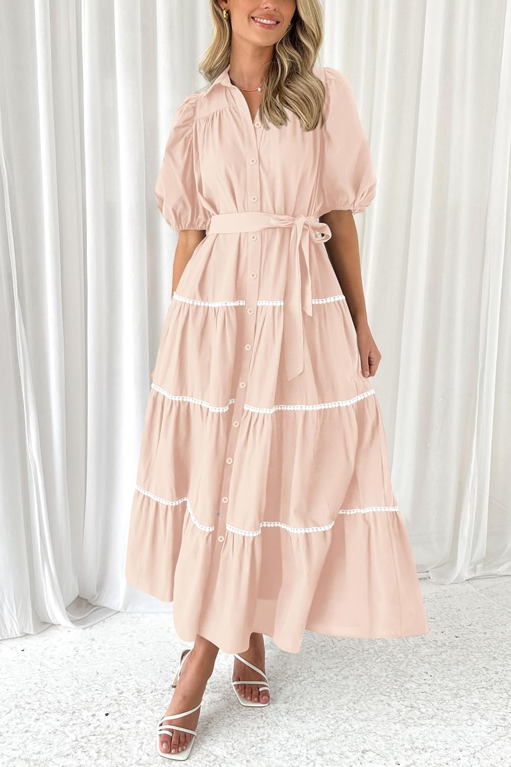 WOMEN'S SUMMER BUTTON DOWN SHIRT DRESS