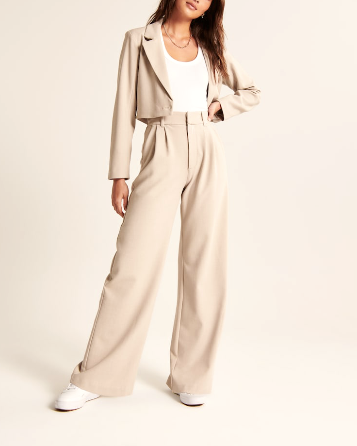 Wide-Leg Tailored Pants