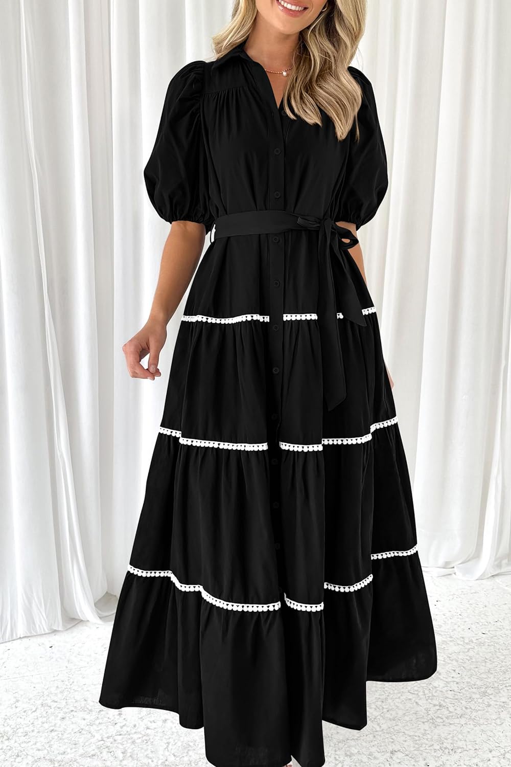 WOMEN'S SUMMER BUTTON DOWN SHIRT DRESS