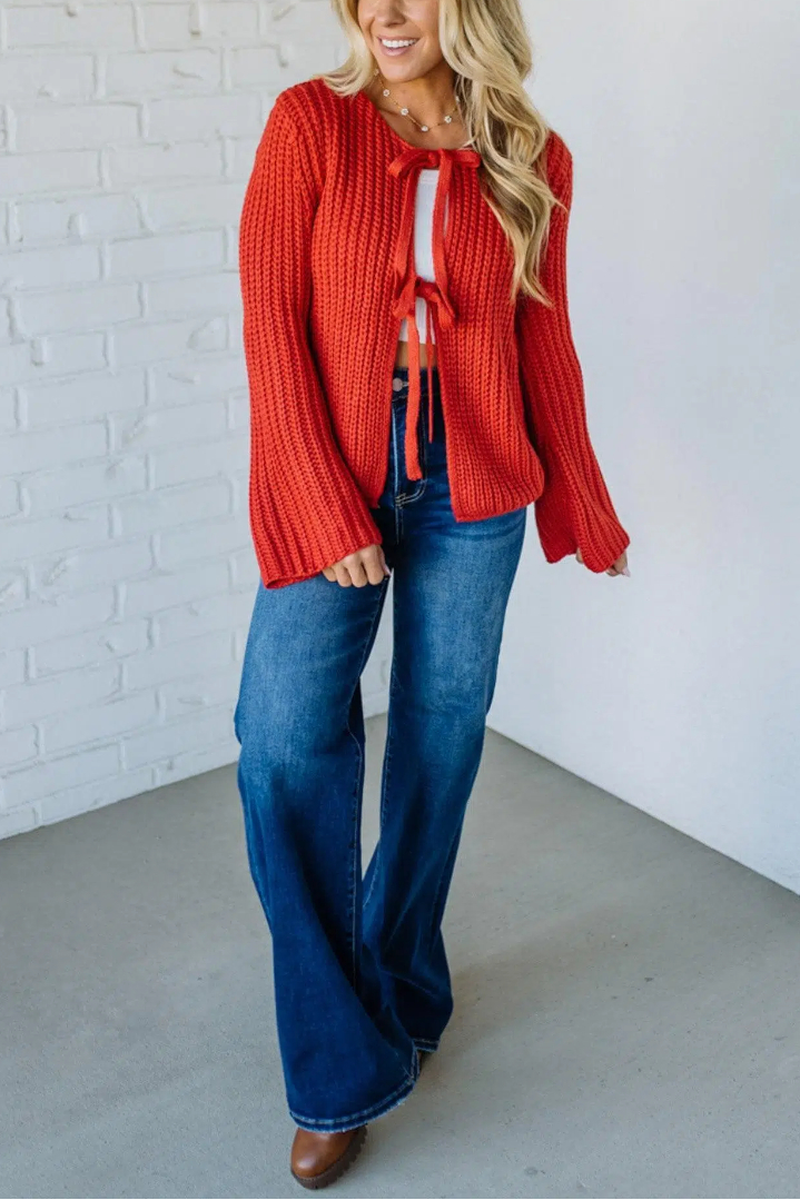 Bow Tied Low Gauge Sweater