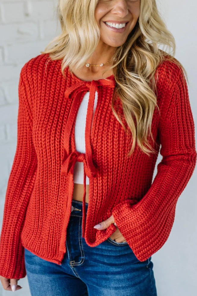 Bow Tied Low Gauge Sweater