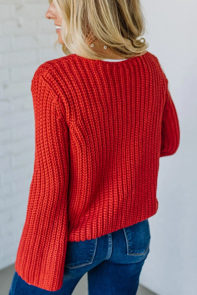 Bow Tied Low Gauge Sweater