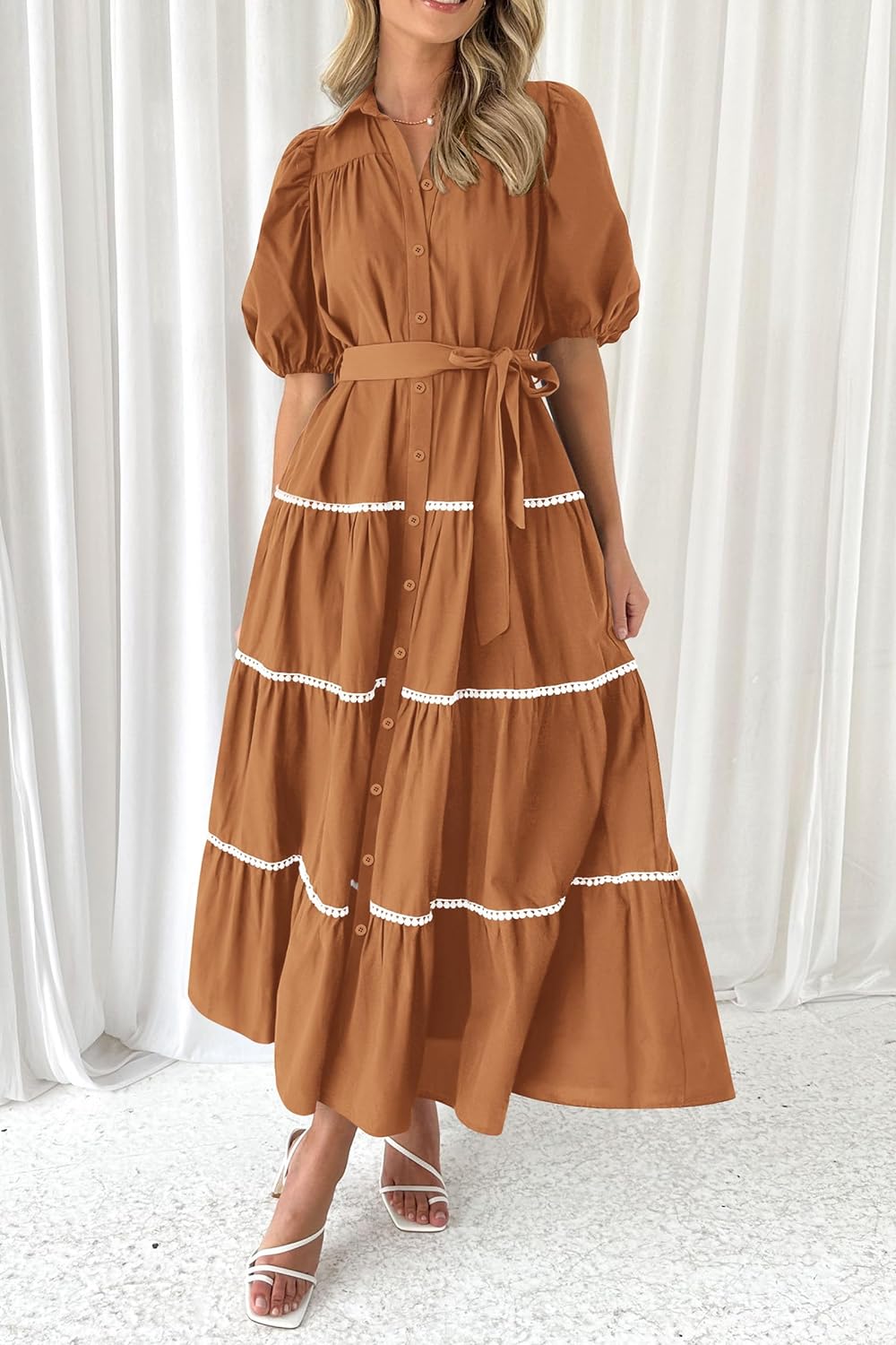 WOMEN'S SUMMER BUTTON DOWN SHIRT DRESS