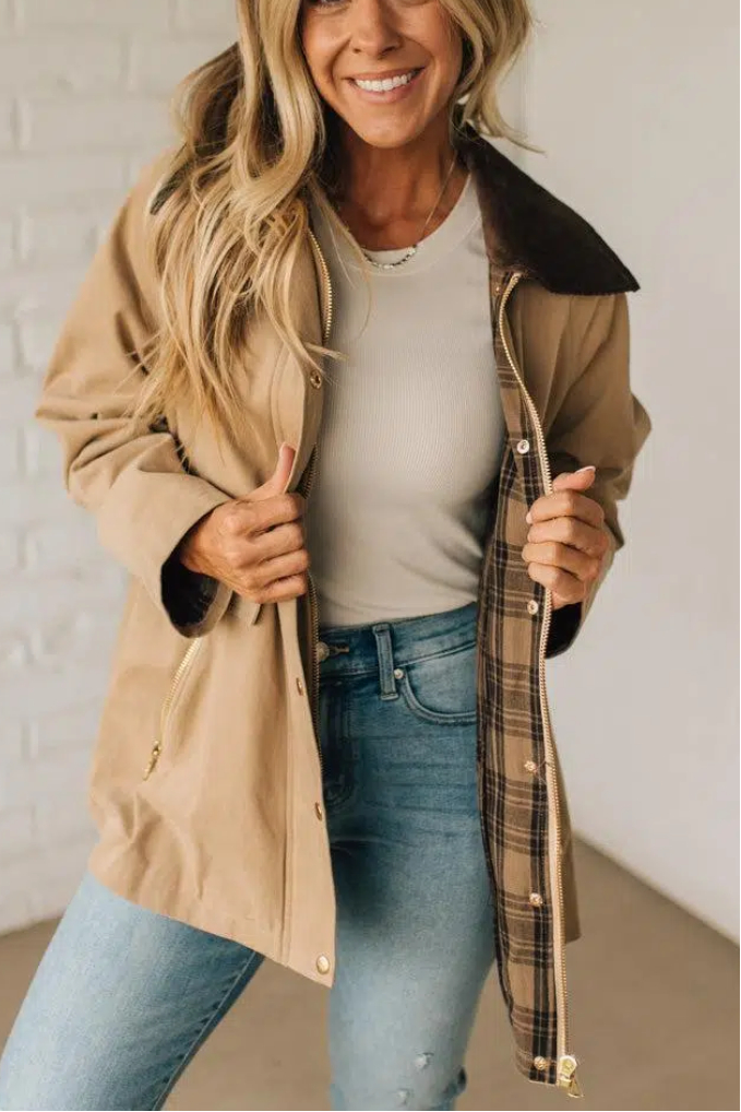 Corduroy Collar Barn Jacket