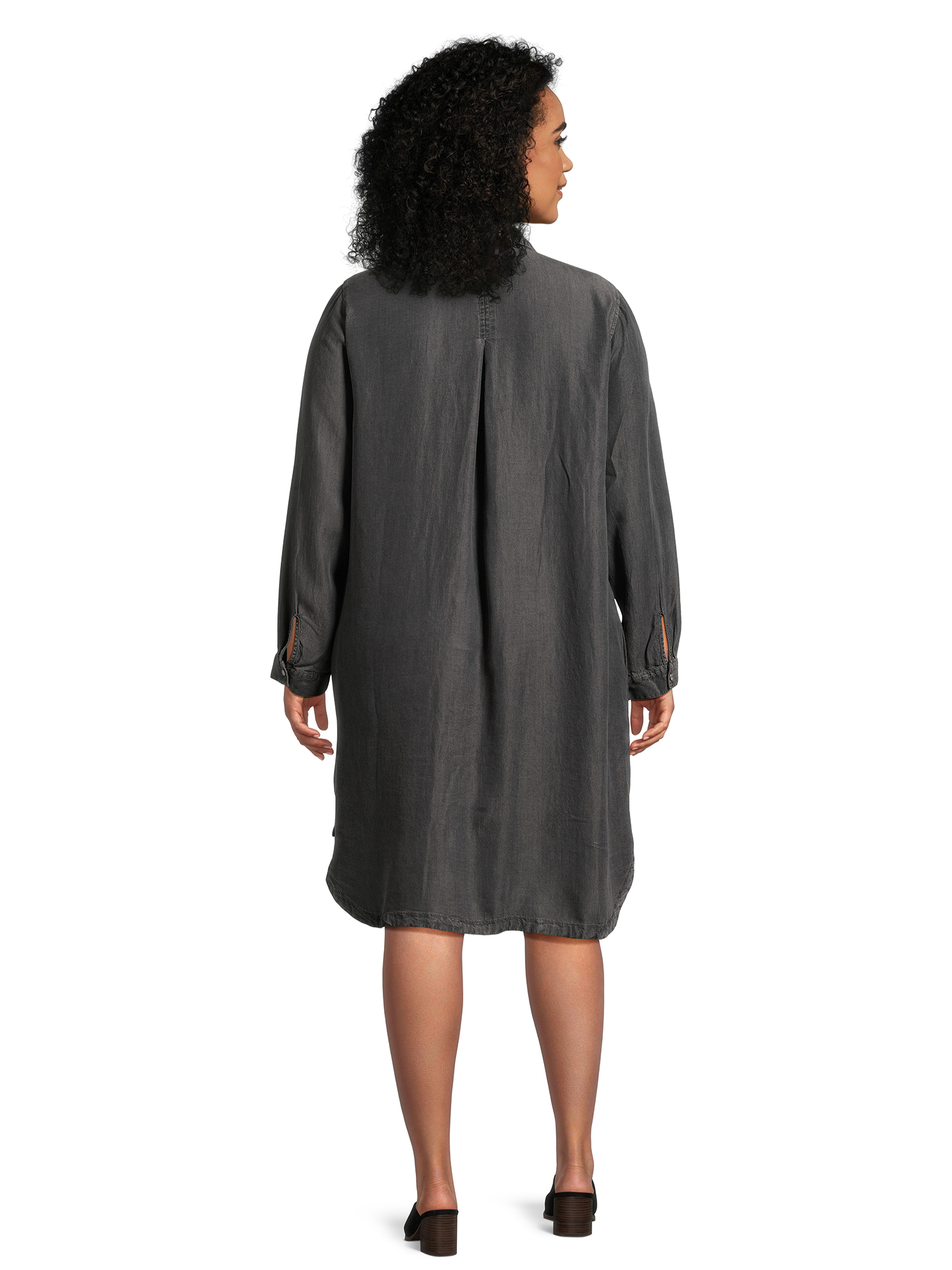 Women’s Plus Size Shirtdress with Long Sleeves