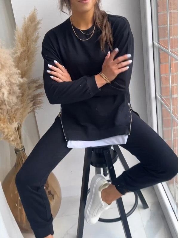 Women's Patchwork Imitation Two-piece Set