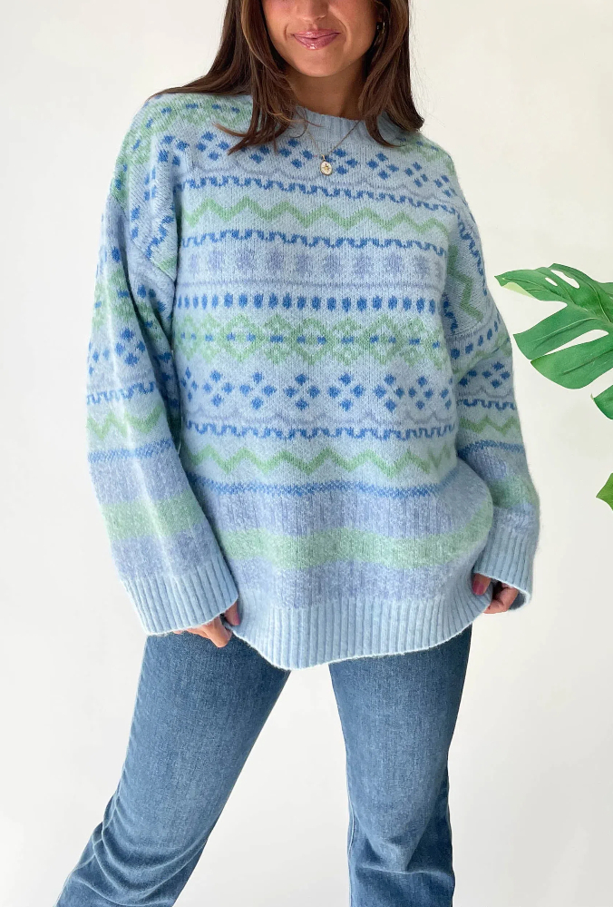 Christmas "Fun With Patterns" Sweater (Buy 2 Free Shipping)