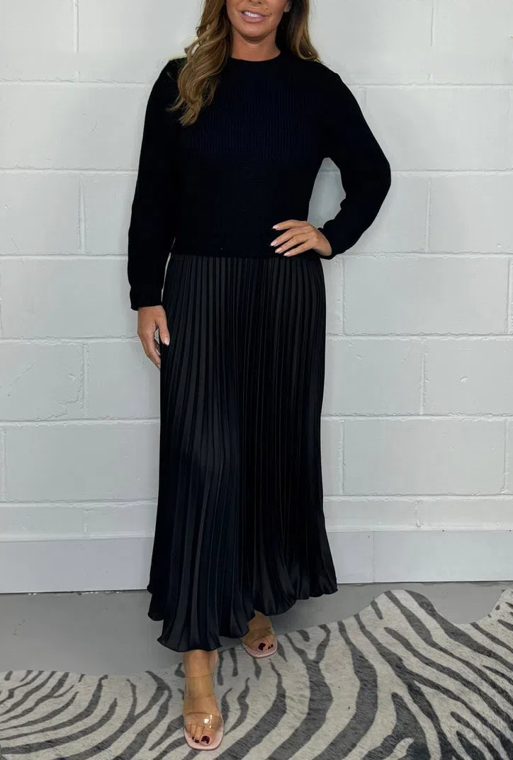 Long Sleeve Jumper & Pleated Bottom Dress (Buy 2 Free Shipping)