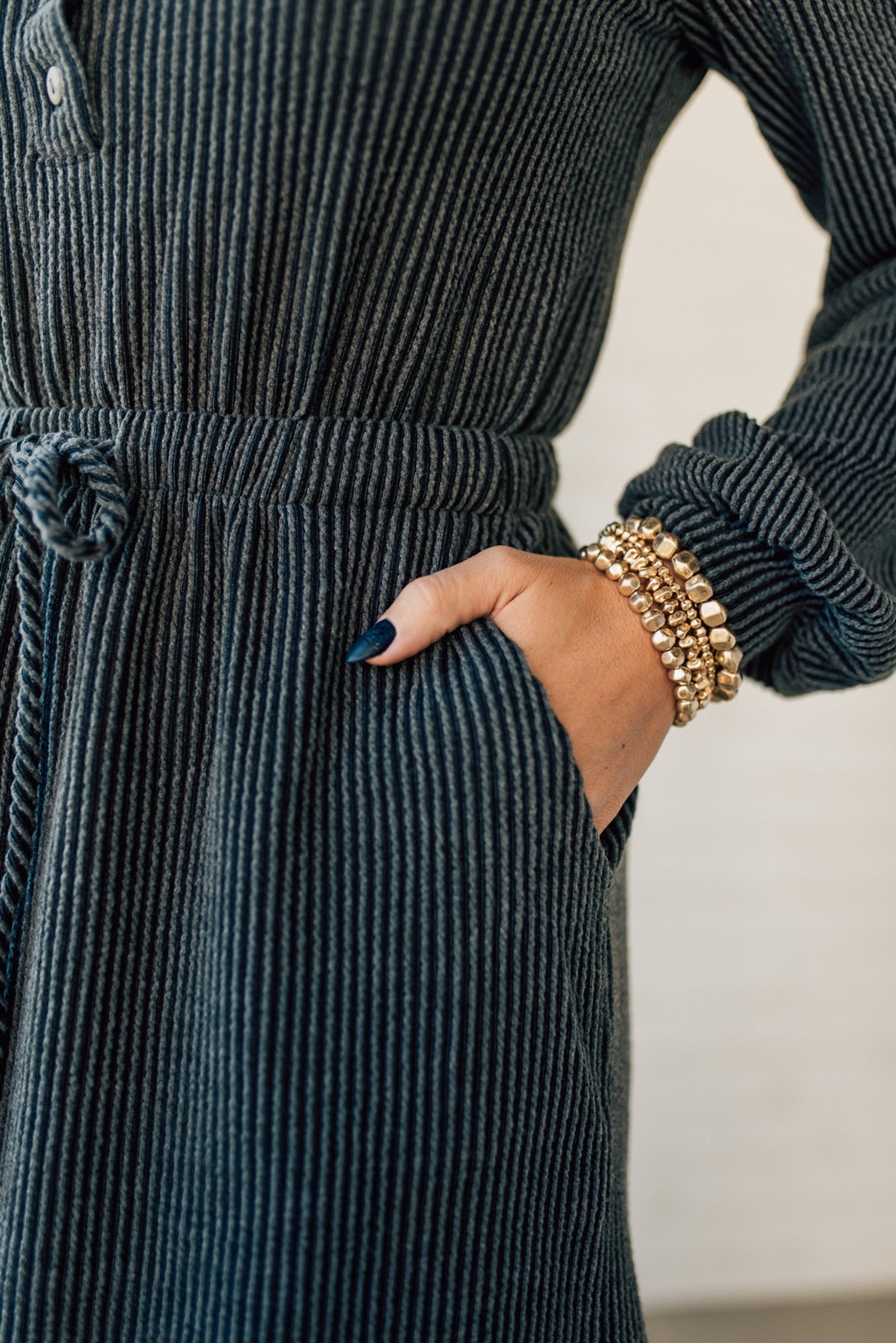 Women's New Corded Button Dress（Buy 2 Free Shipping）