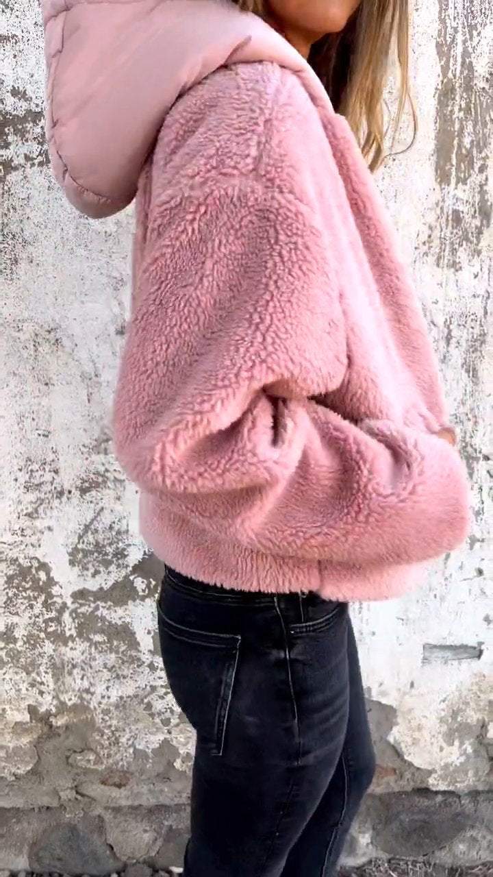 Women's Hooded Fur Patchwork Casual Coat (Buy 2 Free Shipping)