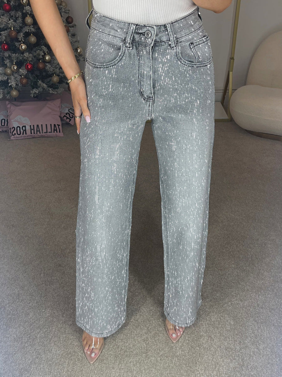 Women's Elegant Starry Sky Hot Diamond Jeans