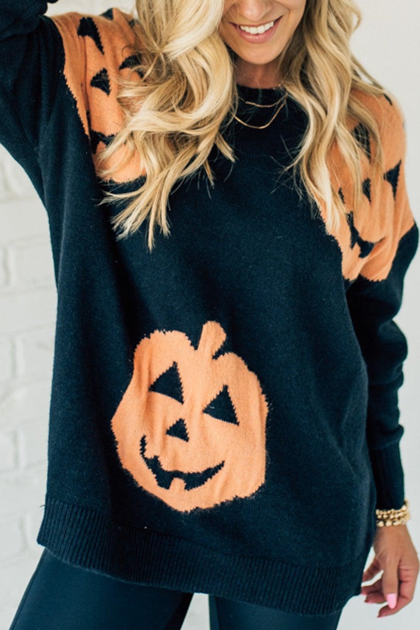 ✨Halloween Sale 50% Off - Oversized Pumpkin Sweater (Buy 2 Free Shipping)
