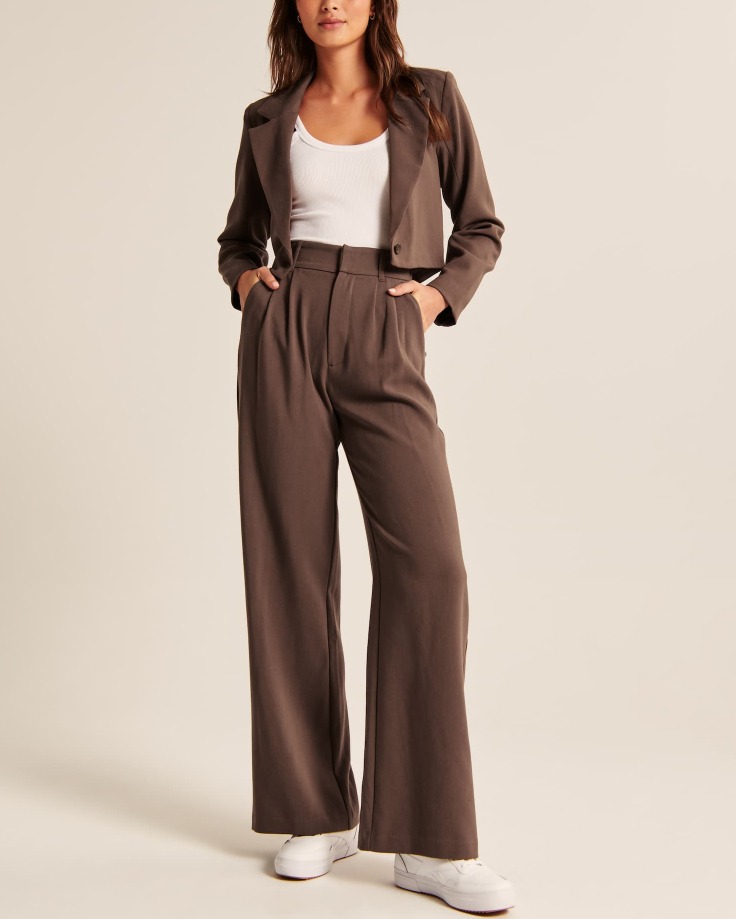 Wide-Leg Tailored Pants