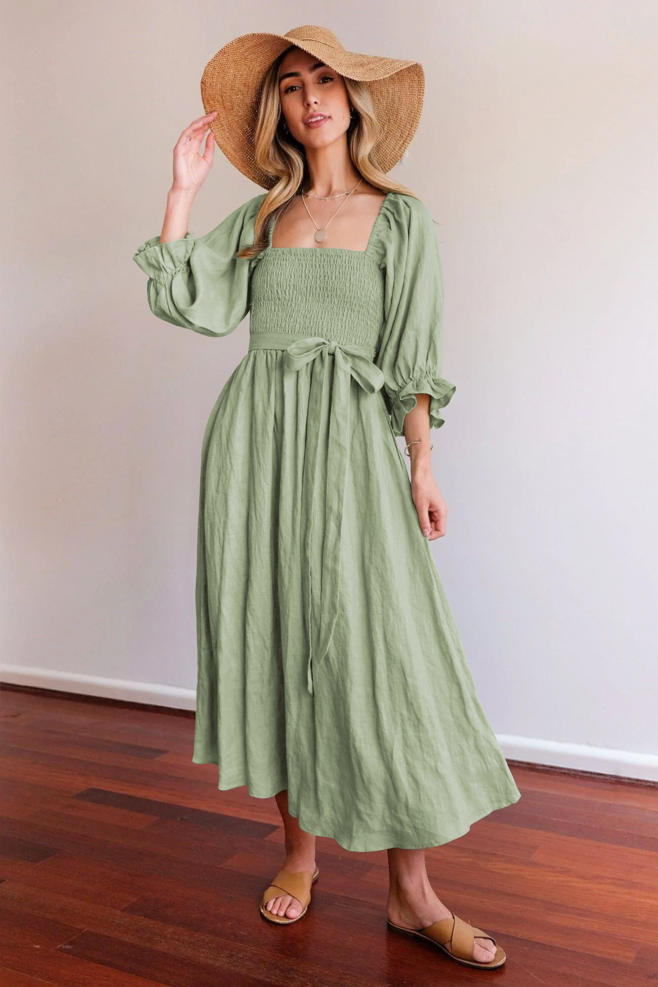 French ruffled multi-wear dress
