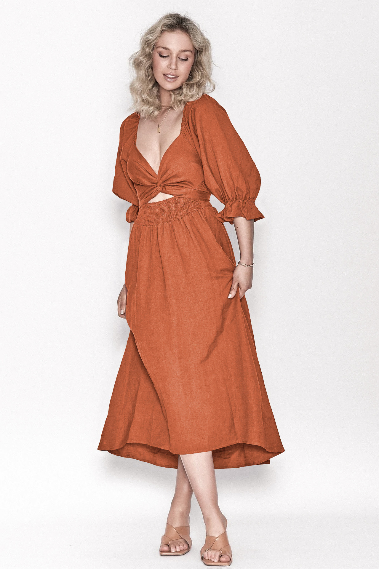 French ruffled multi-wear dress