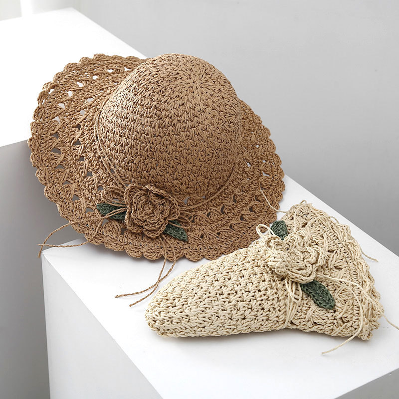 👒Elegant Crochet Straw Hat with Ruffle Detail - Perfect for Summer Travel and Beach Days🏖️