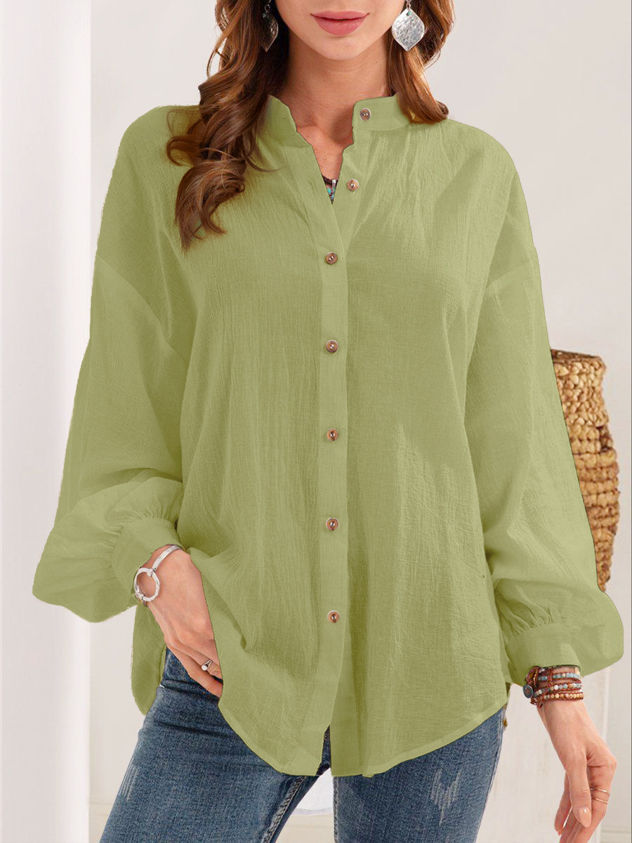 Cotton and Linen Shirt Cardigan