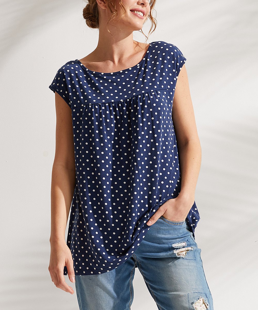 Floral And Dotted T-shirt