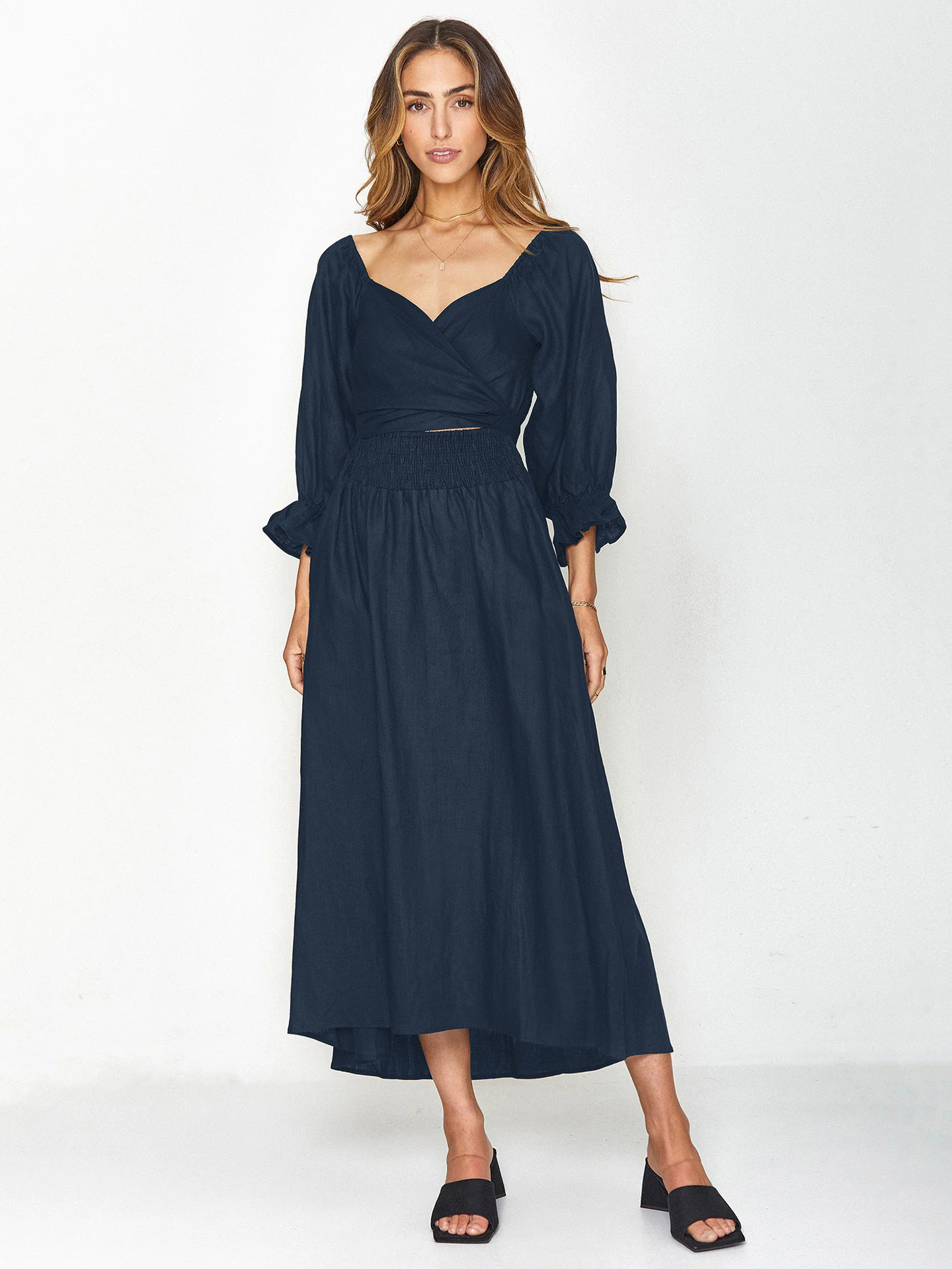 French ruffled multi-wear dress