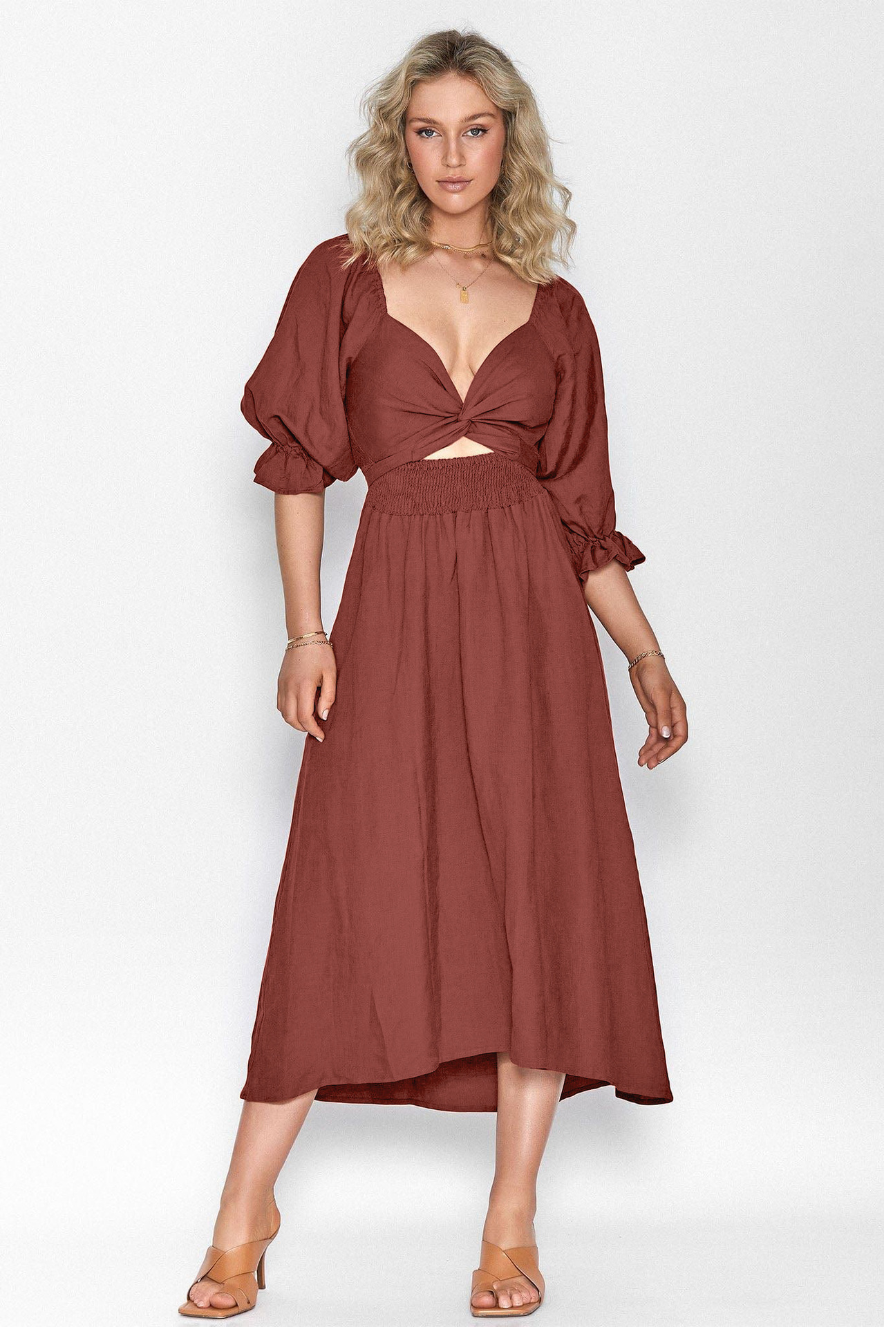 French ruffled multi-wear dress